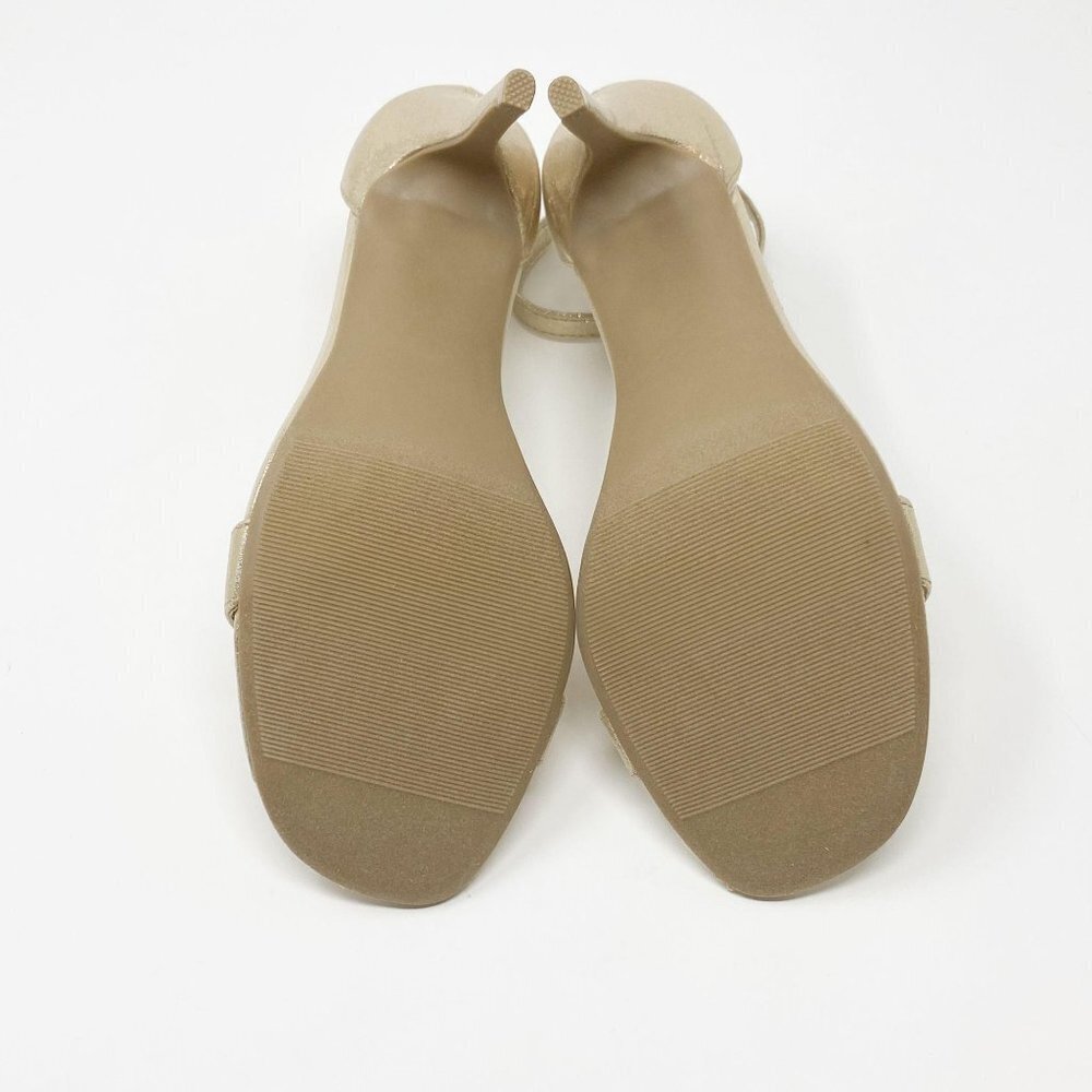 Gold Open Toe Sandals Size 7.5 by Material Girl NEW - Picture 5 of 9
